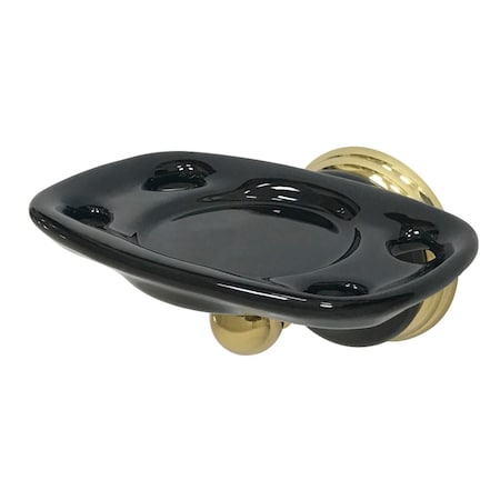 Kingston Brass BA9116PB Water Onyx Toothbrush & Tumbler Holder, Polished Brass BA9116PB